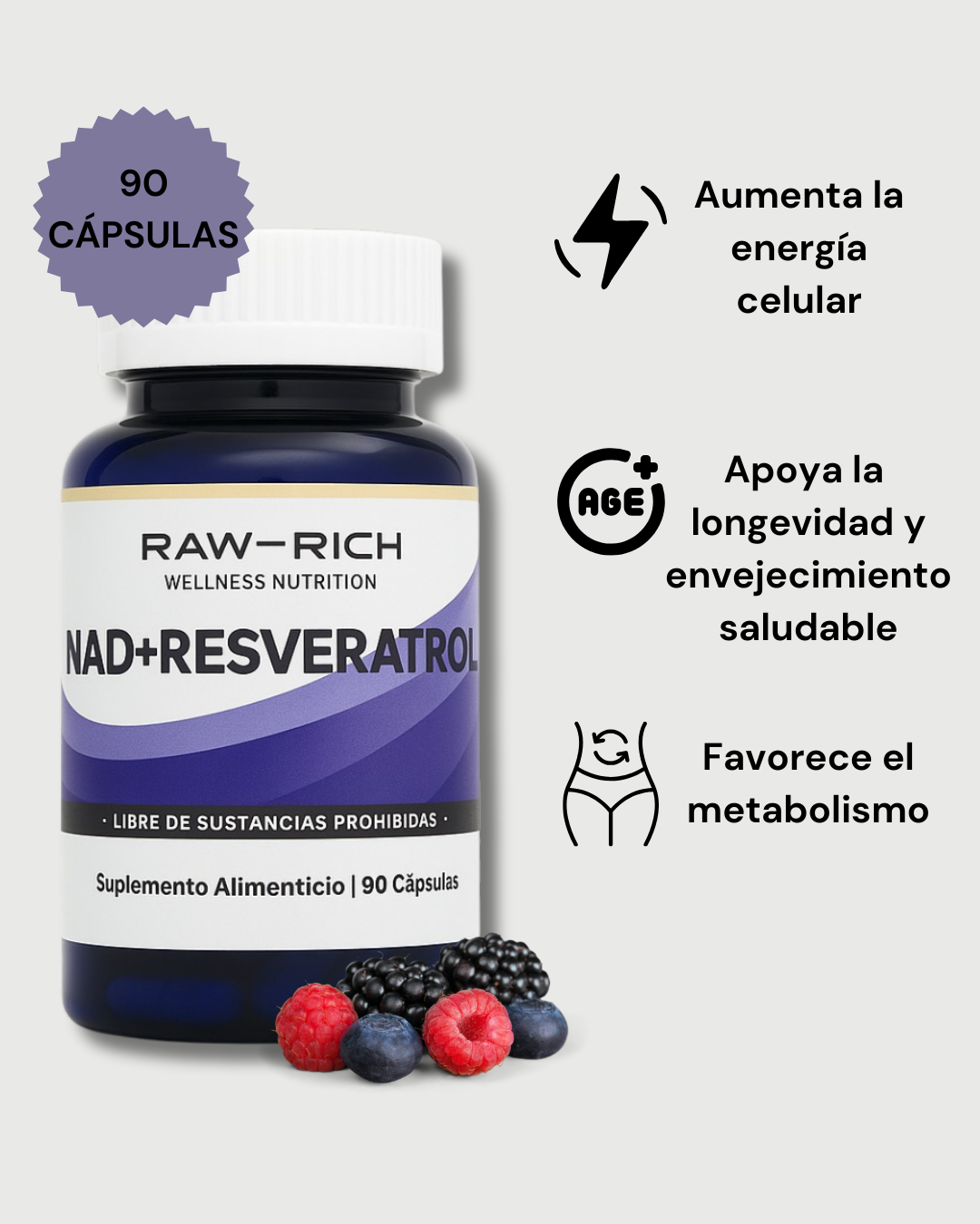 Nad + Resveratrol 90 Cápsulas