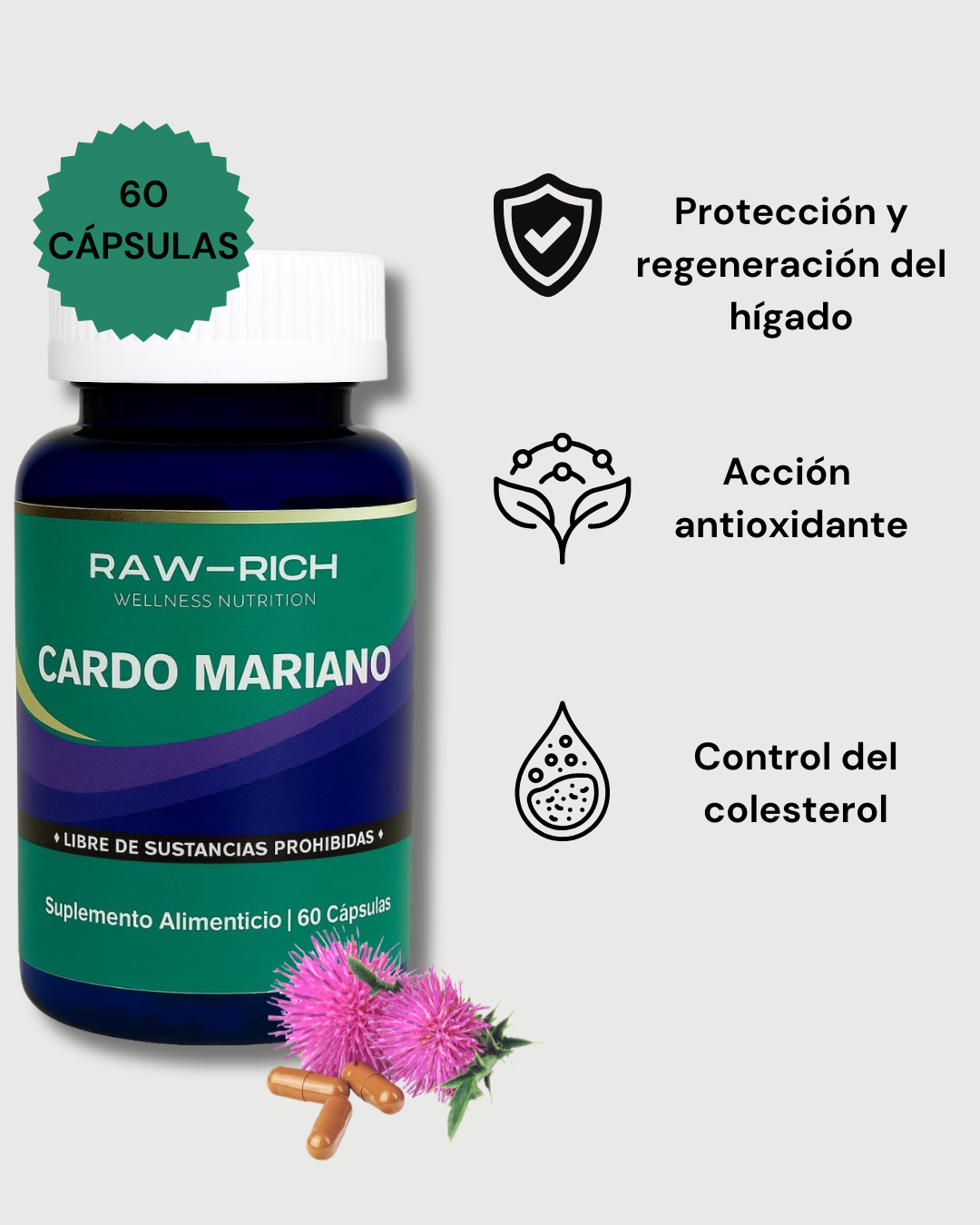 Cardo Mariano 60 Cápsulas