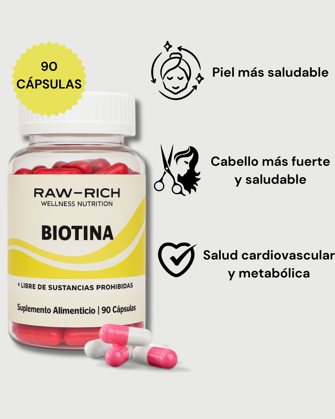 Biotina 60 Cápsulas