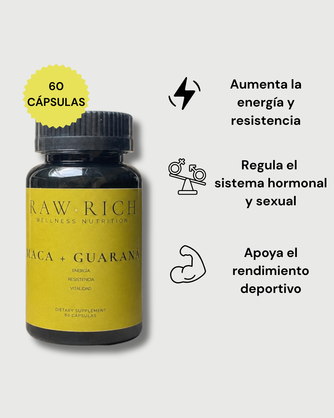 Maca + Guaraná 60 Cápsulas