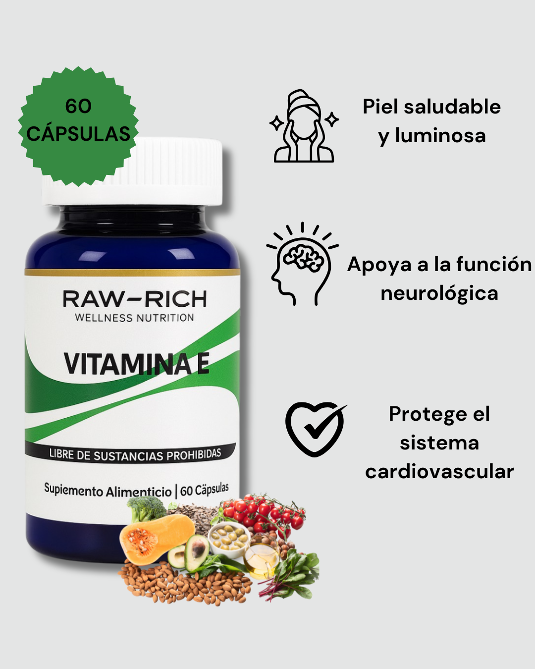 Vitamina E 60 Cápsulas